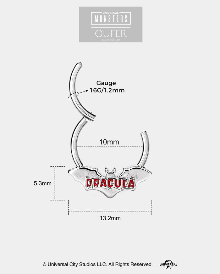 MONSTER × OUFER DRACULA Sliver Bat Septum Ring