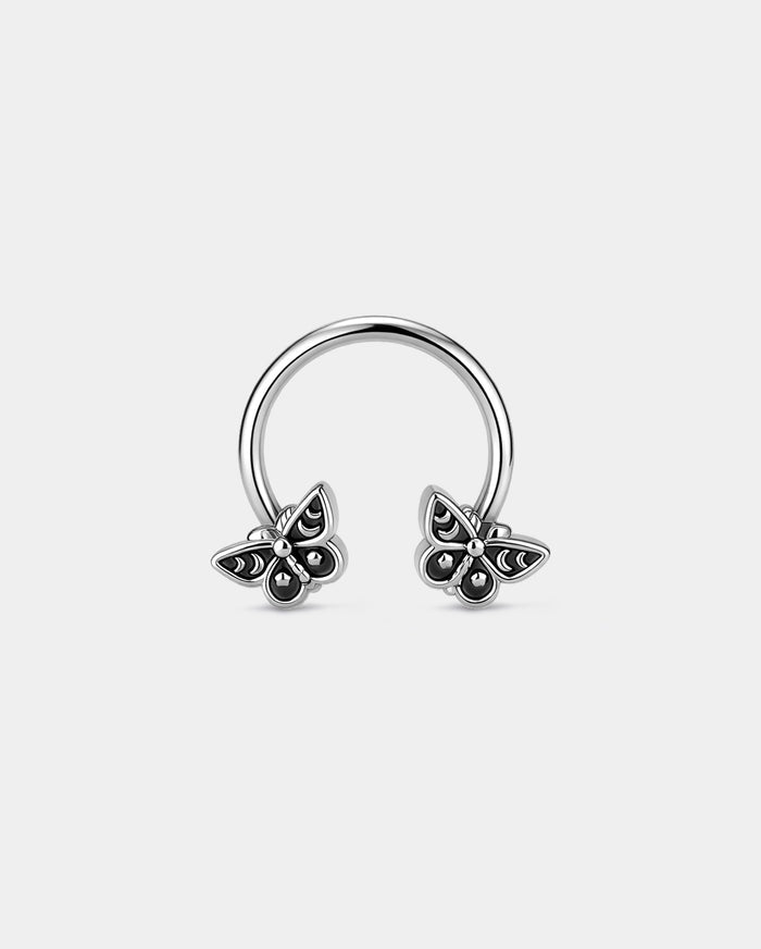 Moon Moth Horseshoe Septum Ring