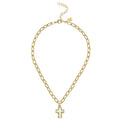 Mother of Pearl Cross Necklace by Susan Shaw