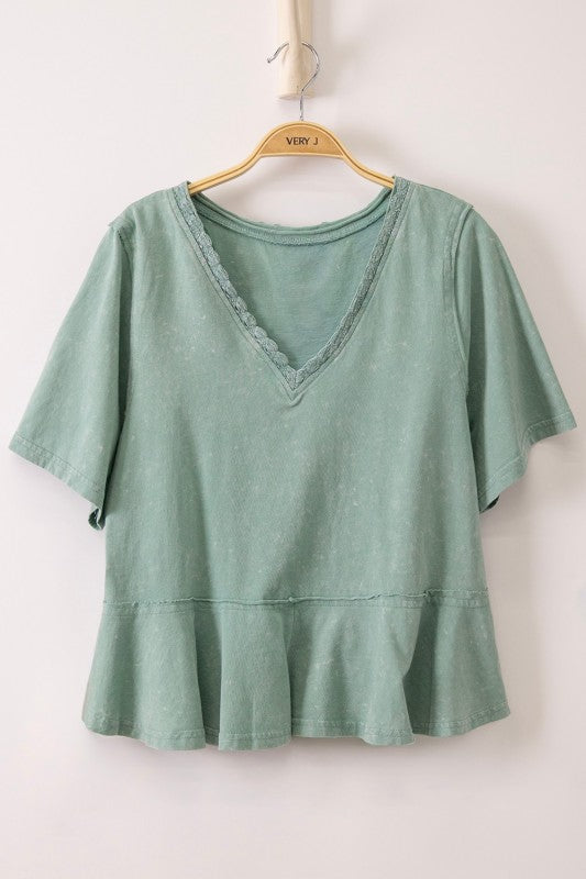 Next to You Lace Trim Top by Very J