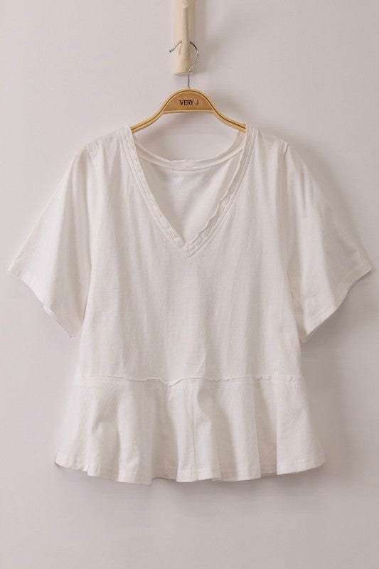 Next to You Lace Trim Top by Very J