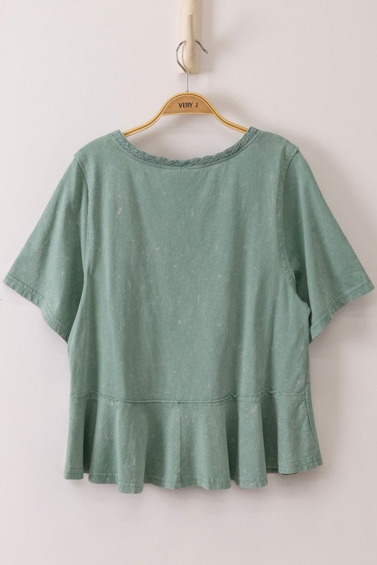 Next to You Lace Trim Top by Very J
