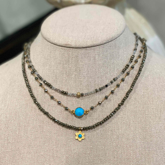 OG Pyrite and Turquoise