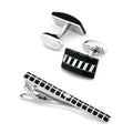 Onyx with Mother of Pearl Cufflinks & Tie Clip Set Gift Set Clinks Australia Default
