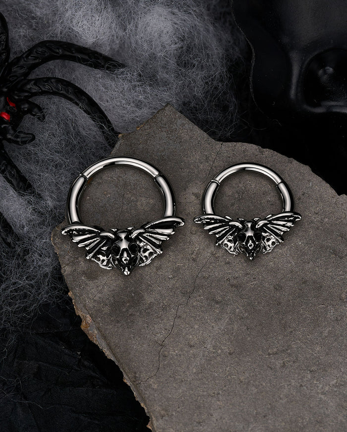 OUFER Skull Moth Segment Septum Ring