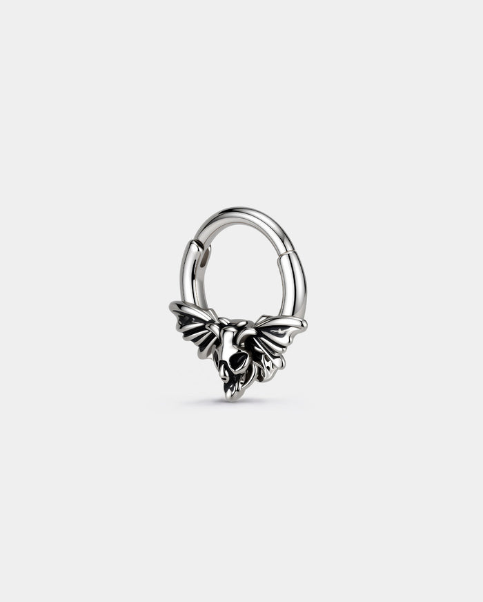 hinged skull moth septum ring