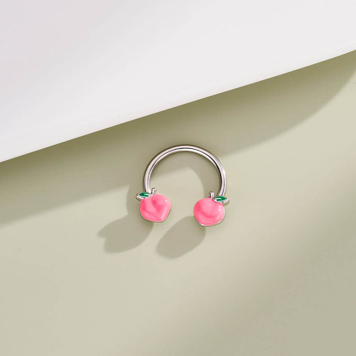 pink peach septum ring