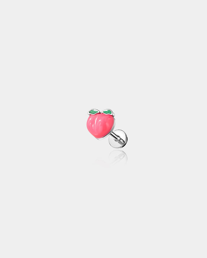 Peach cartilage stud
