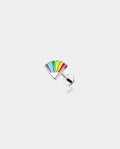 rainbow fan cartilage stud
