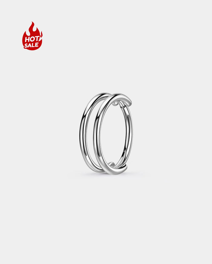 Parallel Double Hoop Nose Ring