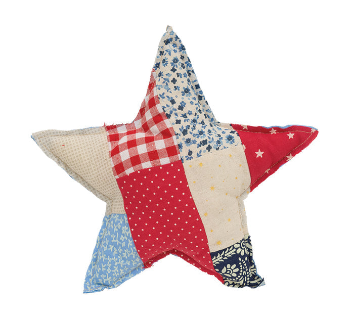 Patchwork Americana Star Pillow - 9.5"