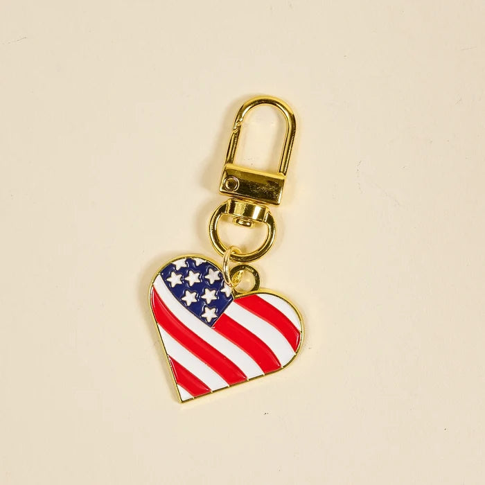 Pawfect Collar Charm–Americana Heart