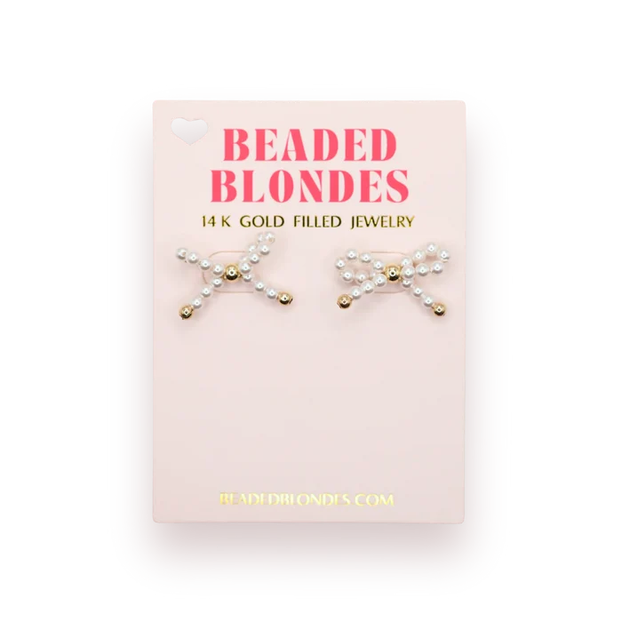 Pearl Bow Earrings