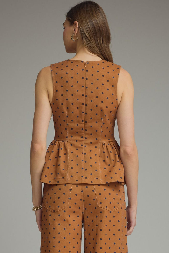 Peplum Polka Dot Top