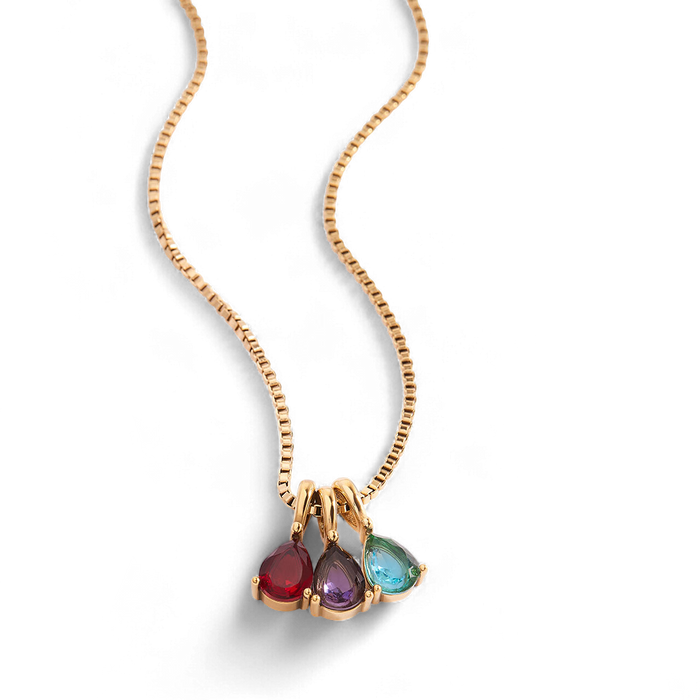 Personalized Multi-Birthstone Necklace
