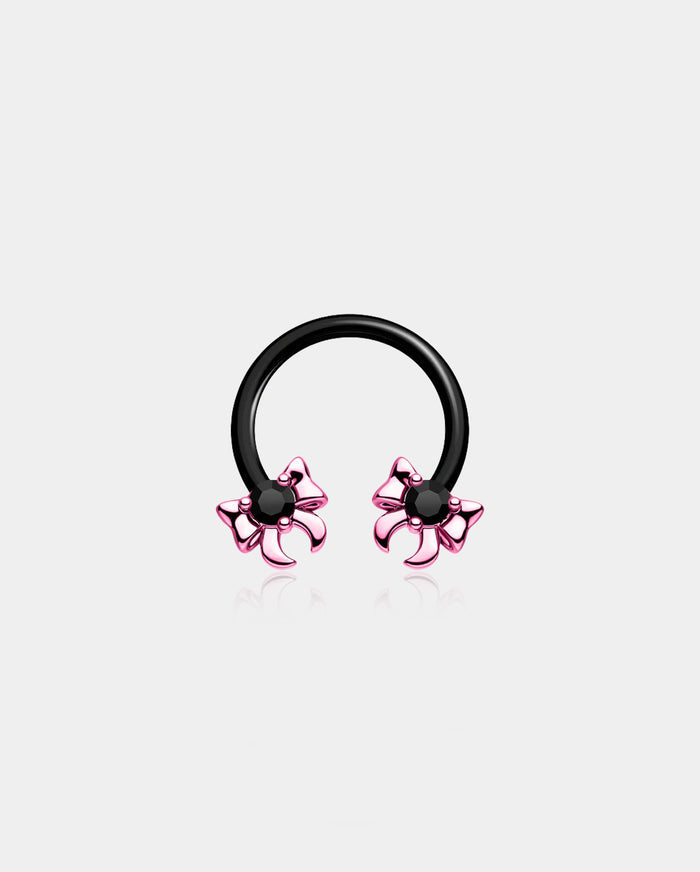 pink and black septum ring