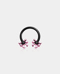 pink and black septum ring