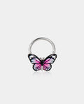pink butterfly septum ring