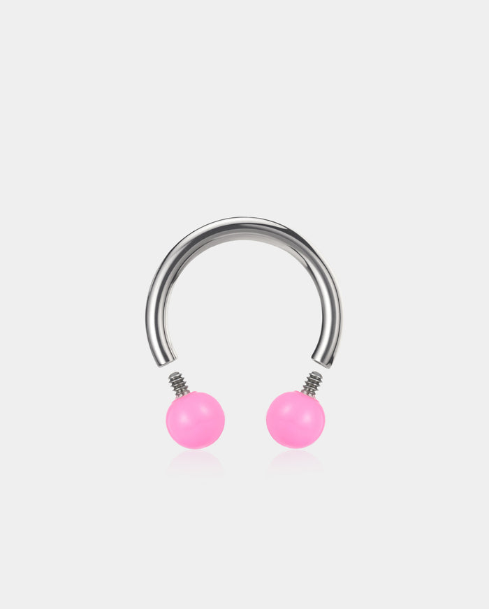 Pink Internally Threaded Titanium CBR Septum Ring Set