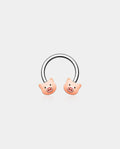 Pink Pig Horseshoe Septum Ring