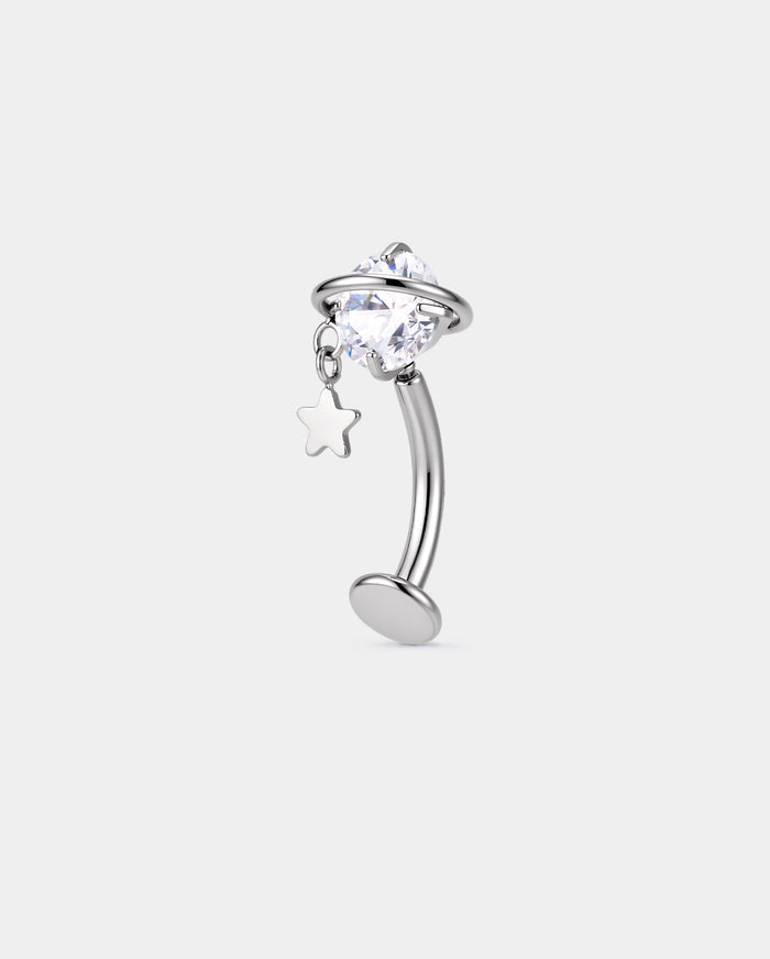 planet threadless floating belly ring