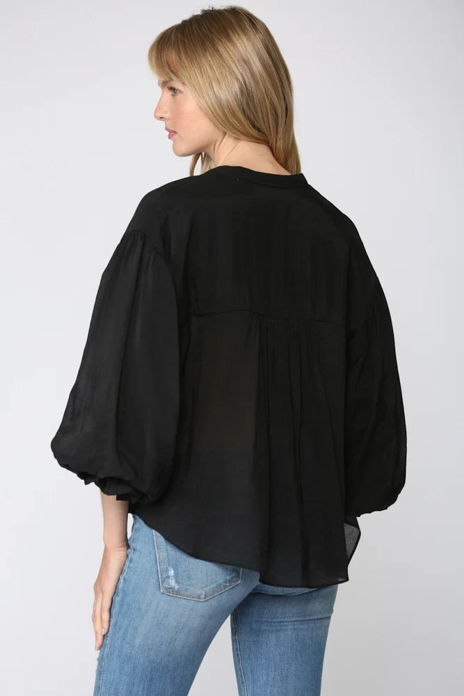 Puff Sleeve Button Down Shirt