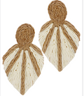 Raffia Leaf Shaped Earrings