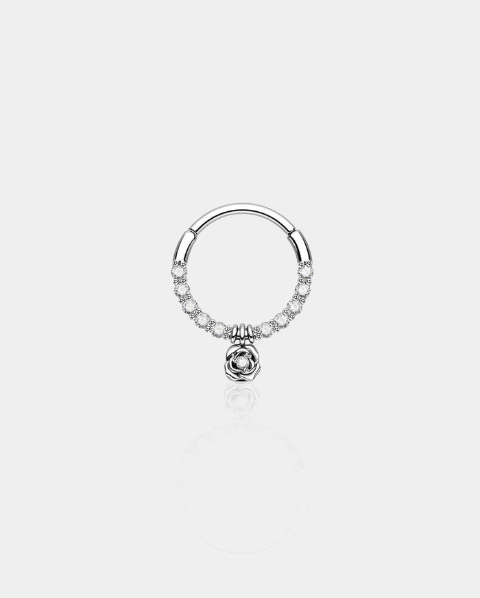 CZ and rose septum ring