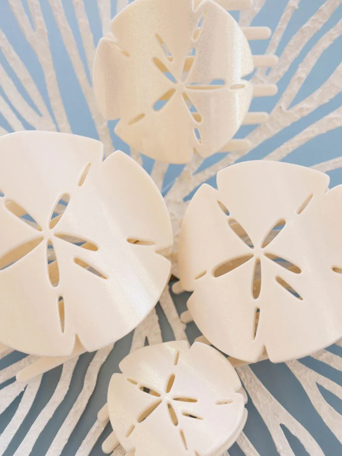 Sand Dollar Flat Hair Clip Collection by Teleties