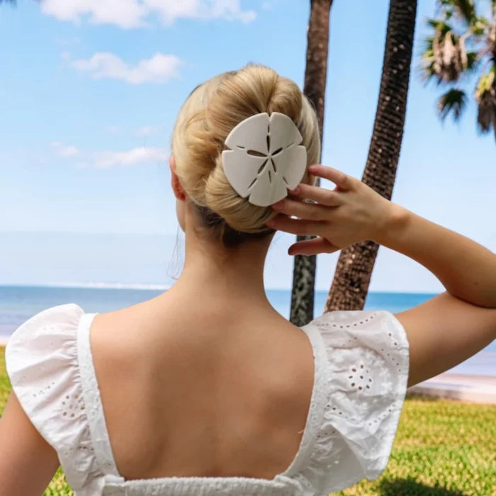 Sand Dollar Flat Hair Clip Collection by Teleties