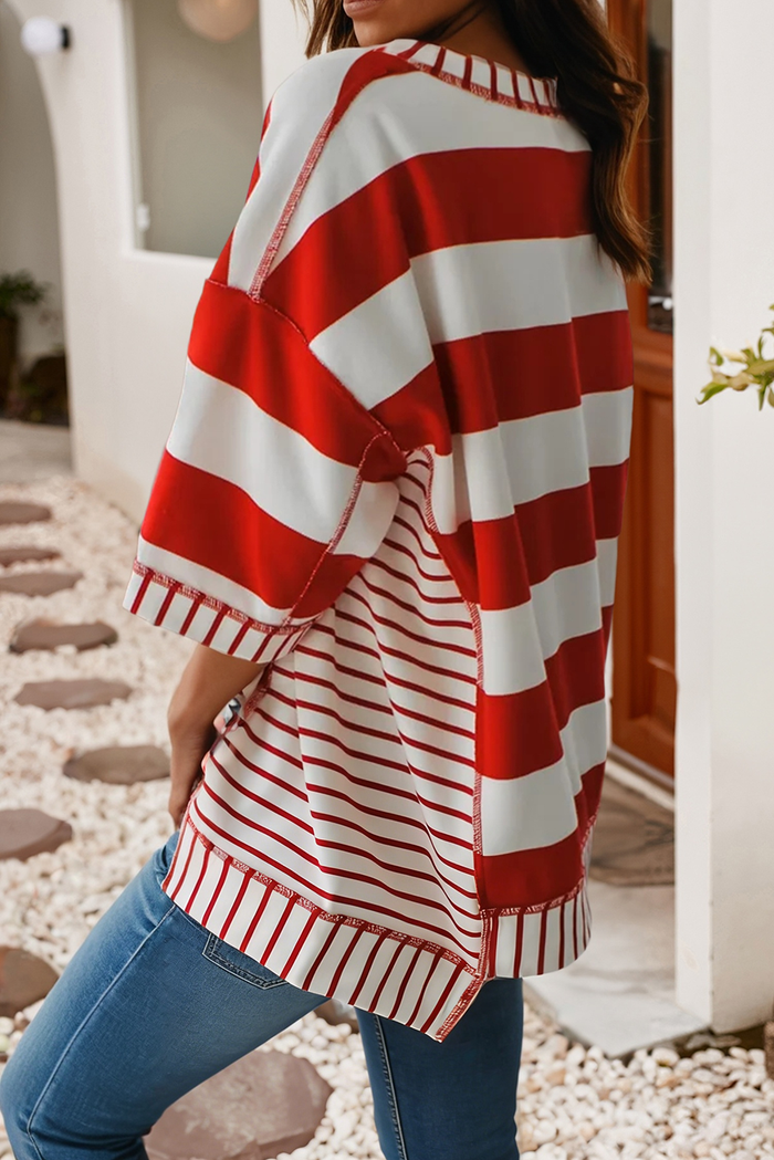 Sequin Bow isPatriotic Half Sleeve Top