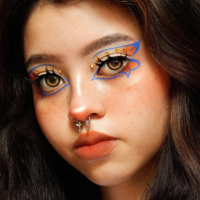 Shiny Butterfly Dangle Horseshoe Septum Ring