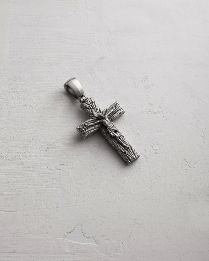 Silver cross CHRIST CRUCIFIX. SALVATION