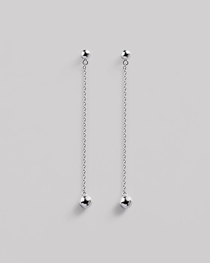 Silver drop earrings BUBBLE