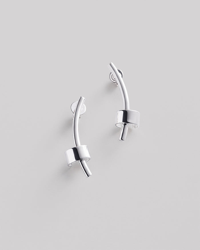 Silver ear cuff ACCENT (left ear)
