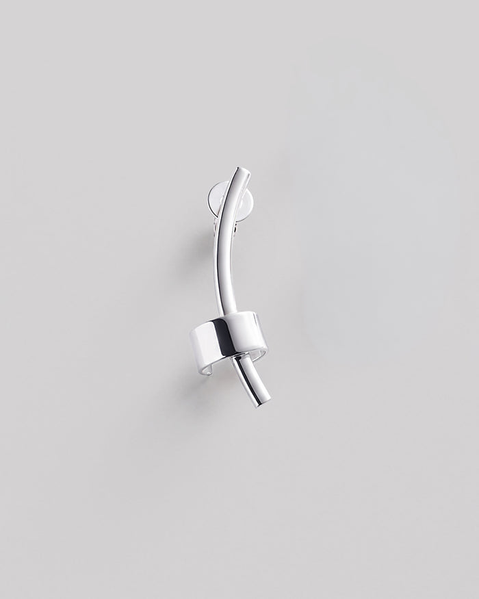 Silver ear cuff ACCENT (right ear)