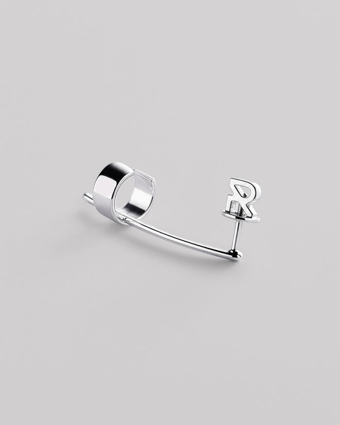 Silver ear cuff ACCENT (right ear)