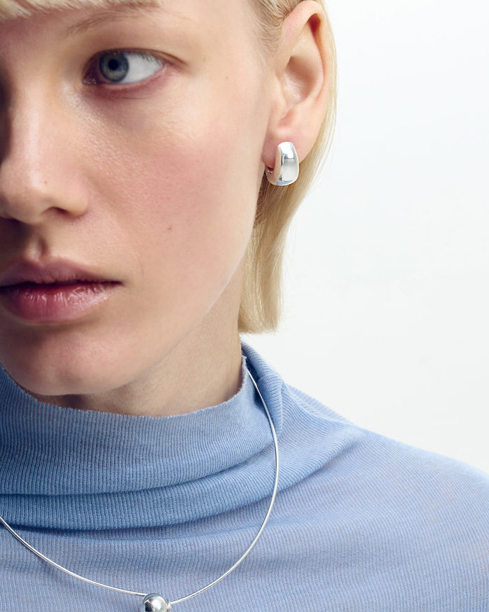 Silver earrings GOUTTE