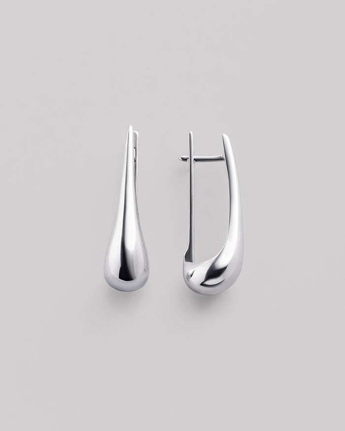 Silver earrings GOUTTE
