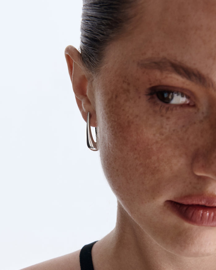 Silver earrings GOUTTE