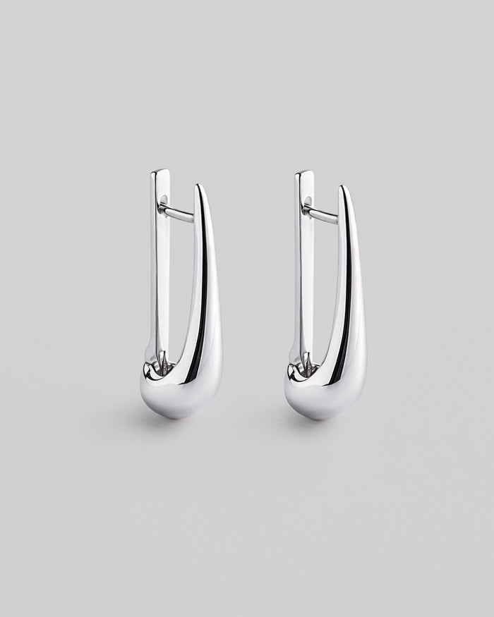Silver earrings GOUTTE