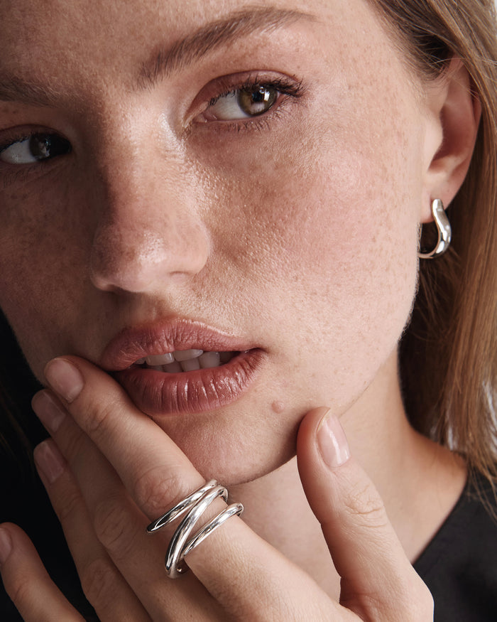 Silver earrings LISSE