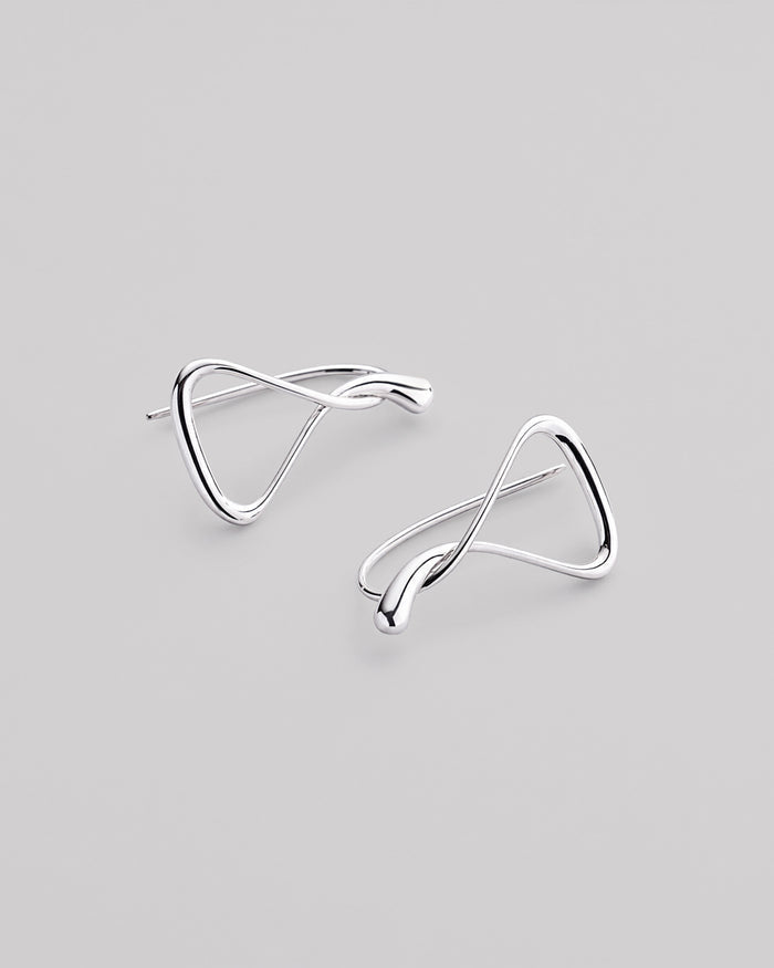 Silver earrings MUGEN