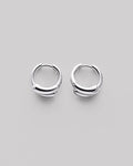 Silver hoop earrings ANELLO