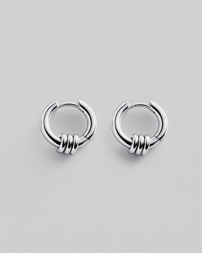 Silver hoop earrings ECHO