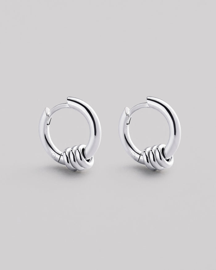 Silver hoop earrings ECHO