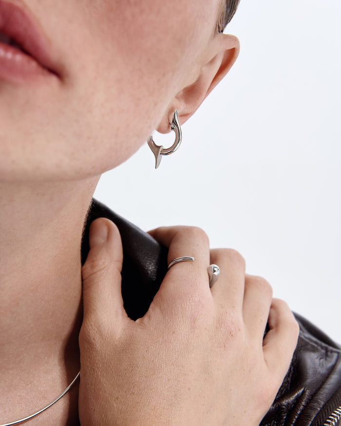 Silver hoop earrings HARMONY