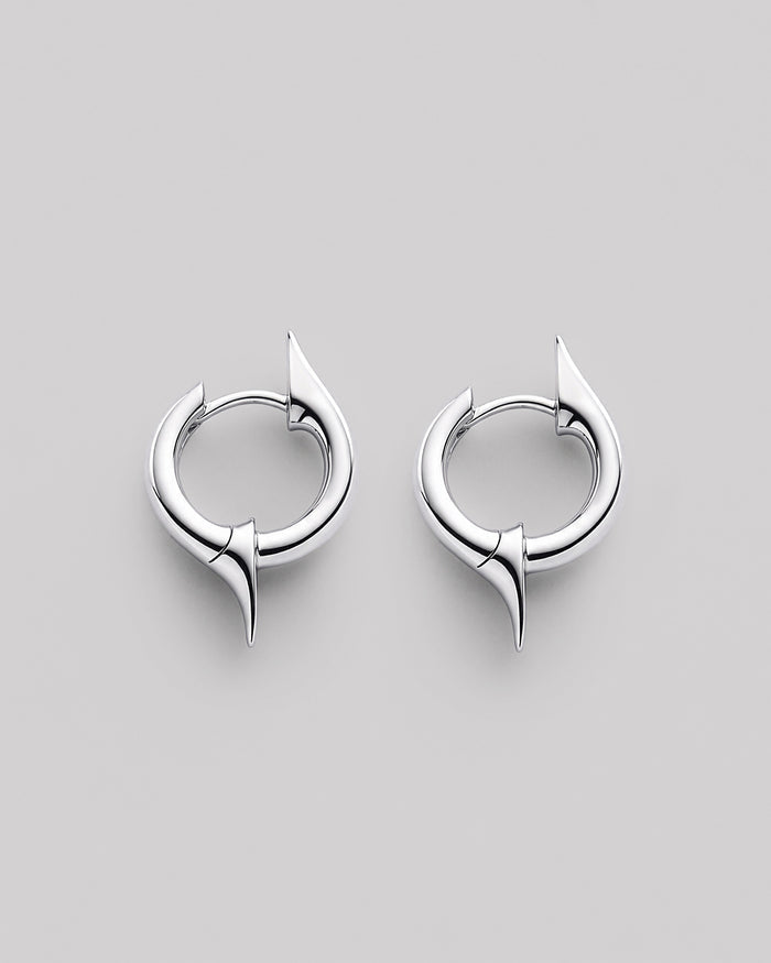 Silver hoop earrings HARMONY