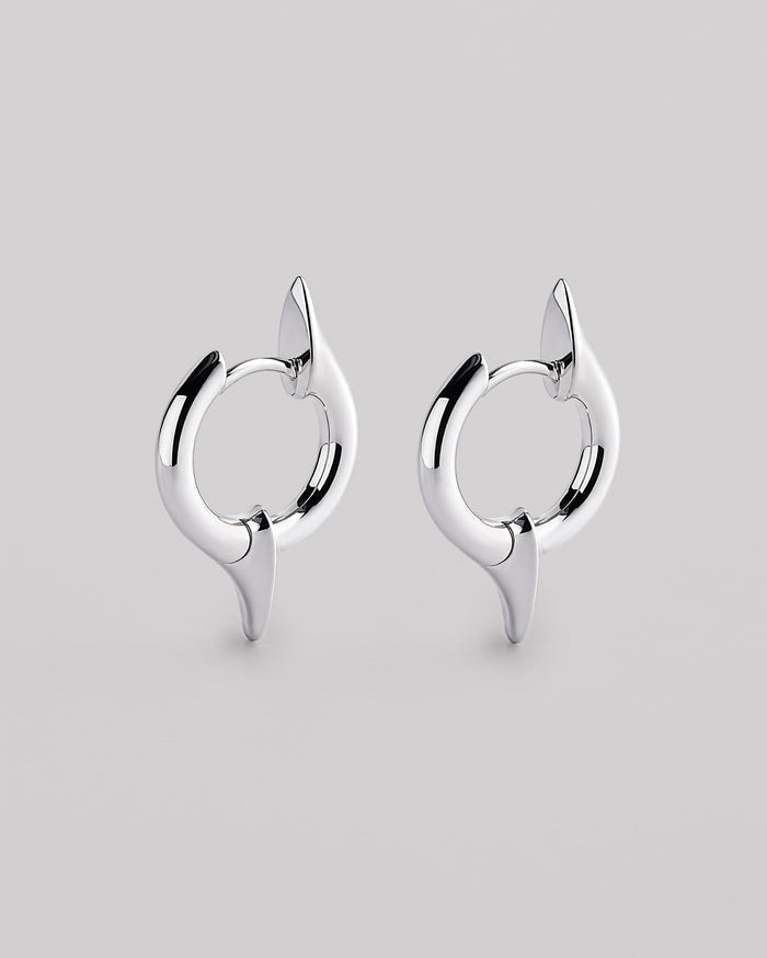 Silver hoop earrings HARMONY