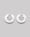 Silver hoop earrings REFLET